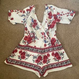 patterned romper